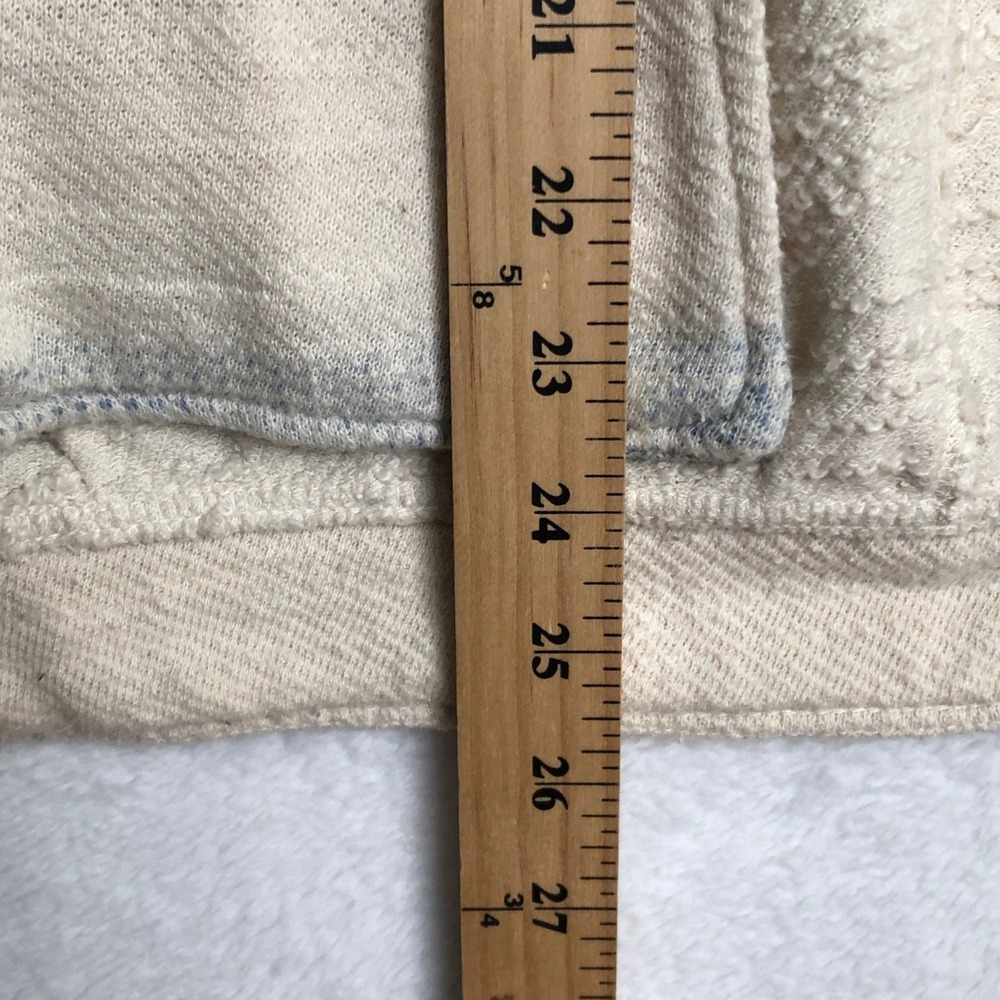 Akemi + Kin Anthropologie Striped Open Front Cardigan Sz XS Blue Cream Oversized - Picture 7 of 12